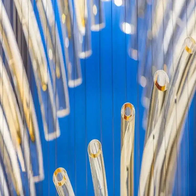 European Style Spiral Glass Chandelier for Staircase/Foyer/Hotel/Villa - Blushlighting