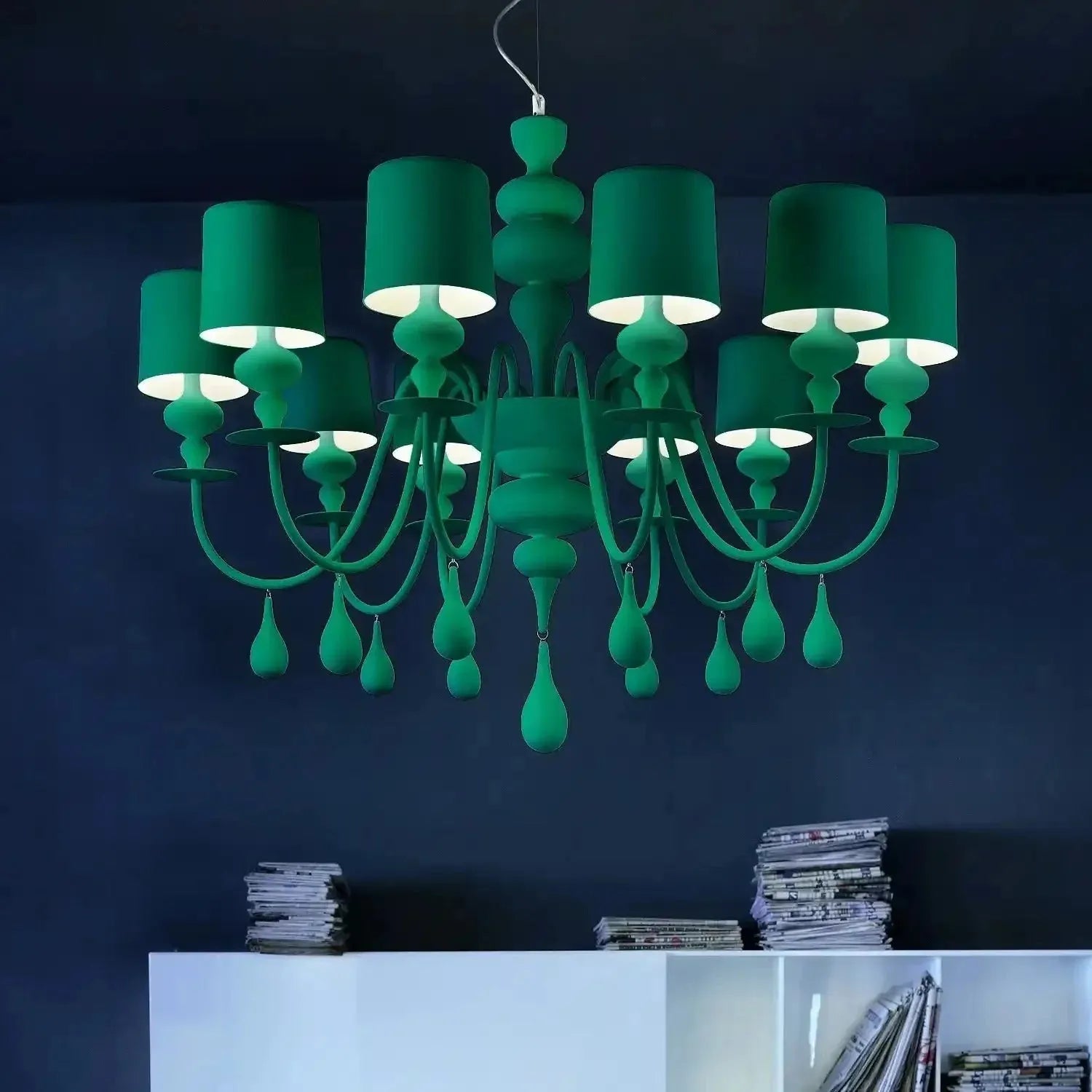 Eva Modern Chandelier 4 Sizes - S5 (5 - Light)Matte WhiteBlushlighting