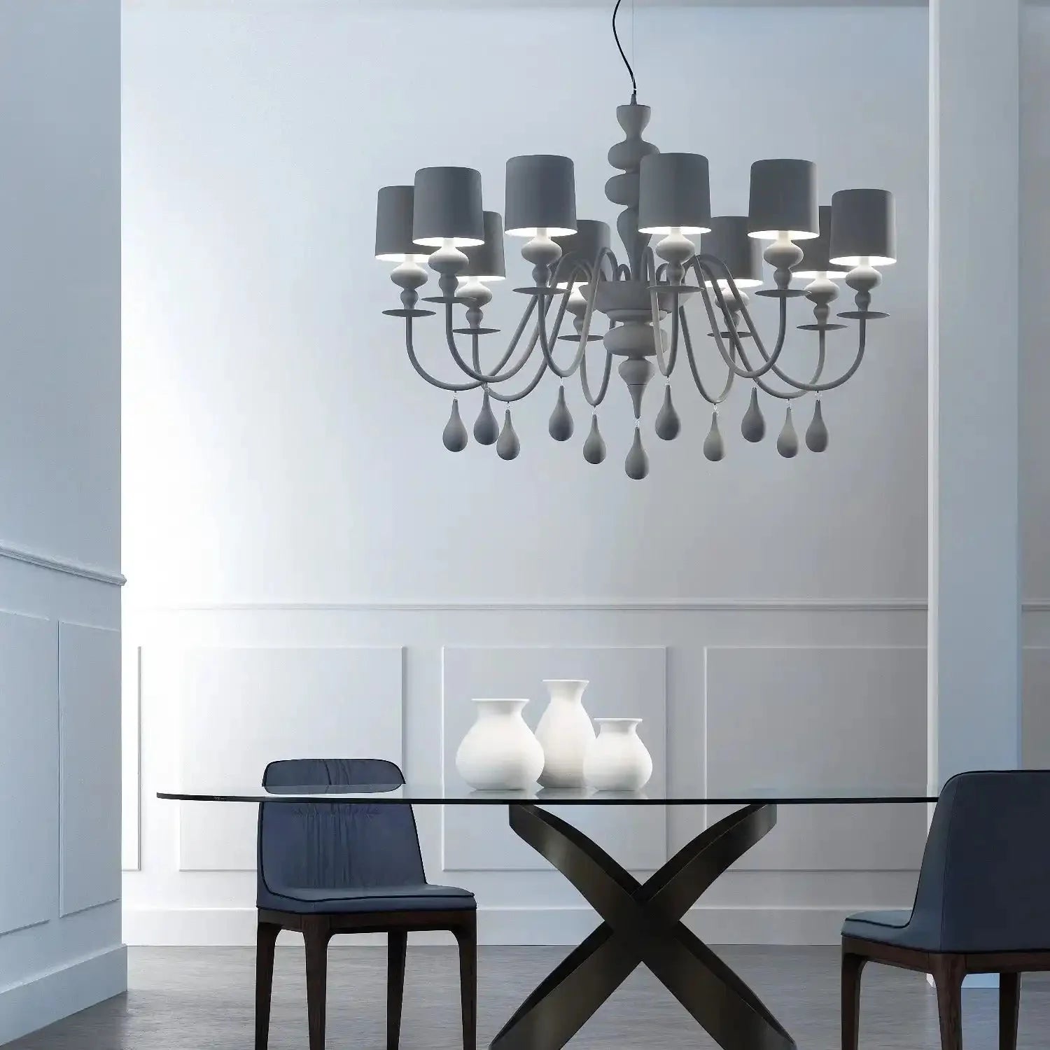 Eva Modern Chandelier 4 Sizes - Blushlighting