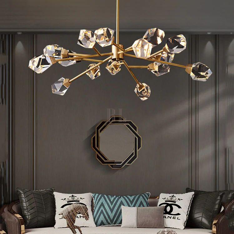 Eve Crystal Modern Chandelier-Chandelier-Blushlighting-43"-Blushlighting