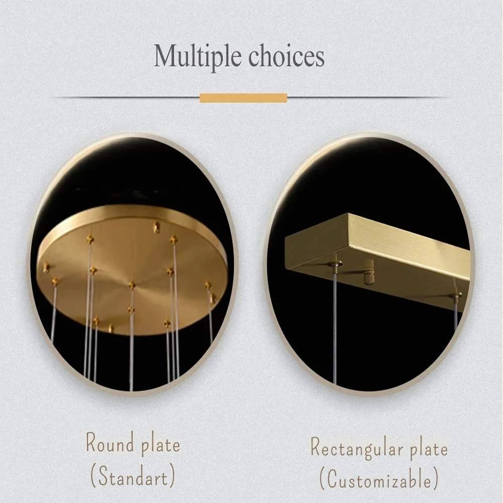 Eve Modern Crystal Chandelier for Staircase - Gold1Cool Light(6000K)Blushlighting