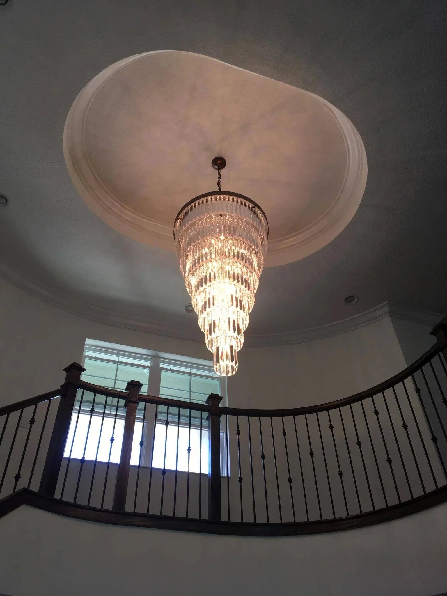 Extra Large 7 - Tier Luxury Crystal Chandelier in Black/Coffee/Gold/Chrome Finish Color - Blushlighting