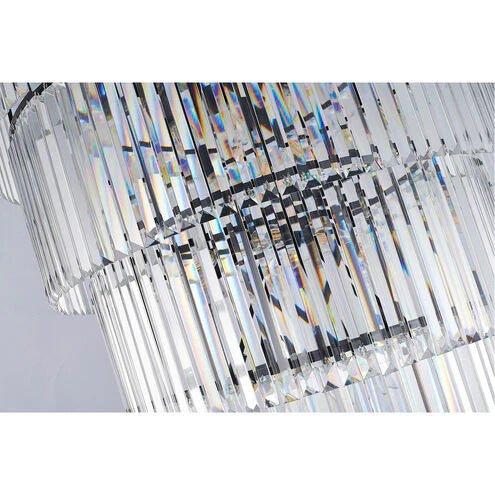 Extra Large 7 - Tier Luxury Crystal Chandelier in Black/Coffee/Gold/Chrome Finish Color - 7 - Tier / D35.5"*H71"BlackWarm LightBlushlighting