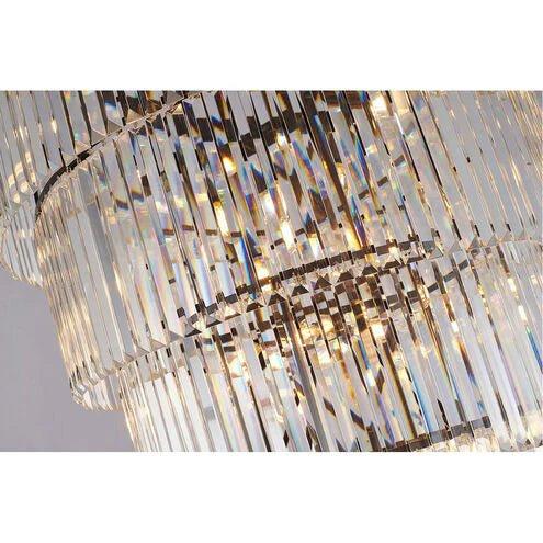 Extra Large 7 - Tier Luxury Crystal Chandelier in Black/Coffee/Gold/Chrome Finish Color - 7 - Tier / D35.5"*H71"BlackWarm LightBlushlighting