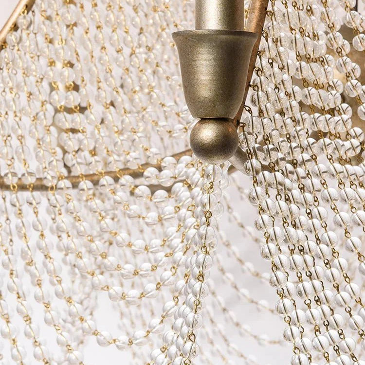 Extra Large European Crystal Beaded Chandelier Candle Light for Stairs / Duplex / Villa - Blushlighting