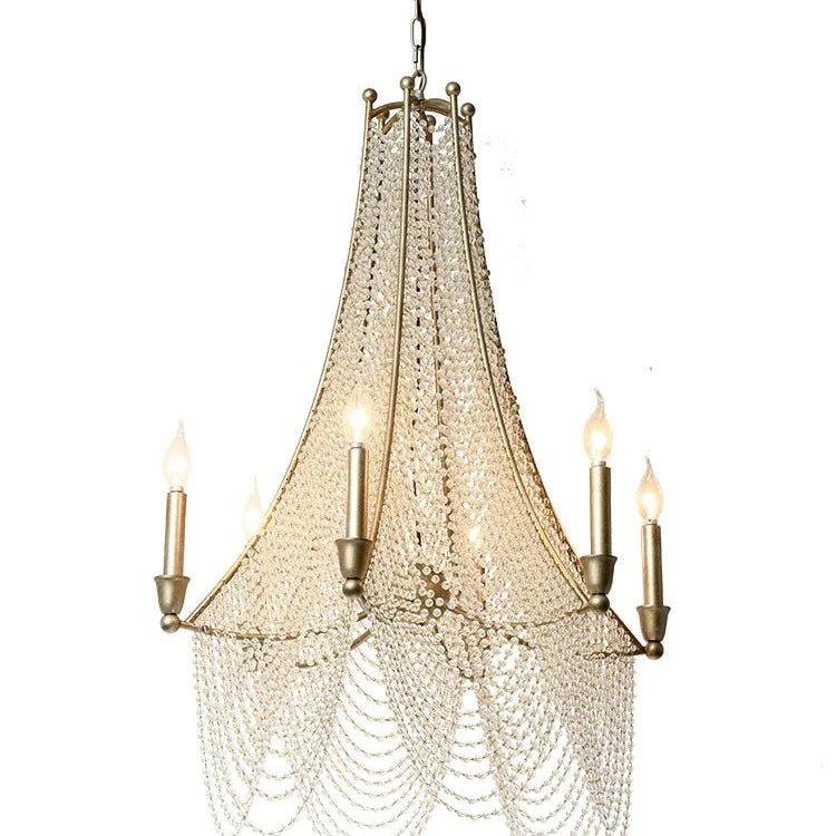 Extra Large European Crystal Beaded Chandelier Candle Light for Stairs / Duplex / Villa - Blushlighting