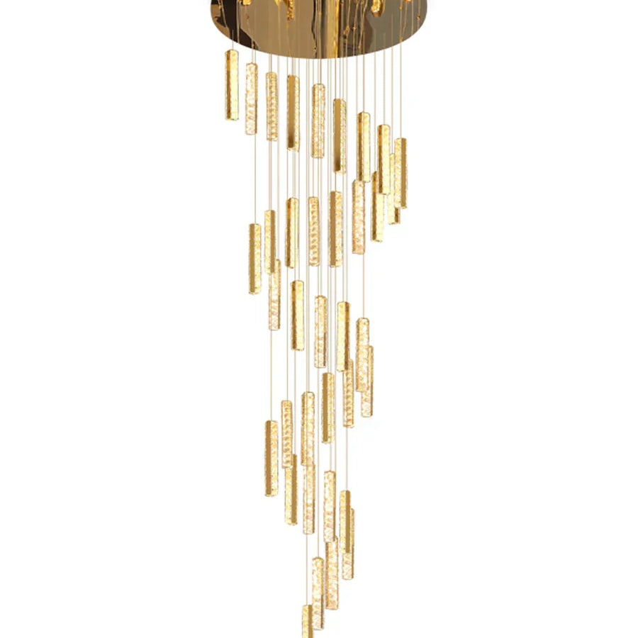 Extra Large Modern Spiral Crystal Ceiling Light Decoration for Staircase/ High Ceiling Living Room/ Hotel Lobby/ Hallway-