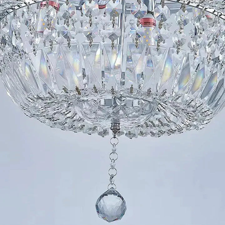 Extra Large Multi - layer Modern Light Luxury Crystal Chandelier for Living / Dining Room / Villa - D39.4"*H57.1"Blushlighting
