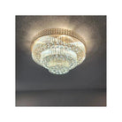 Extra Large Three Layers Round Luxury Flush Mounted Crystal Chandelier for Living Room - Blushlighting