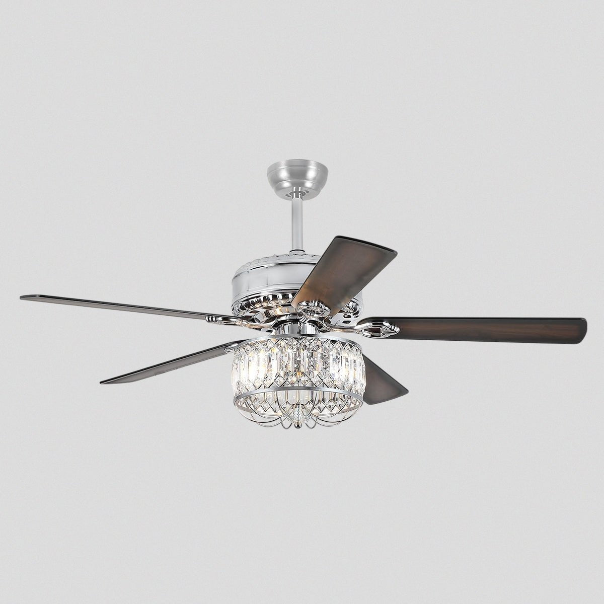 Farmhouse Crystal Ceiling Fan Light - BlackBlushlighting