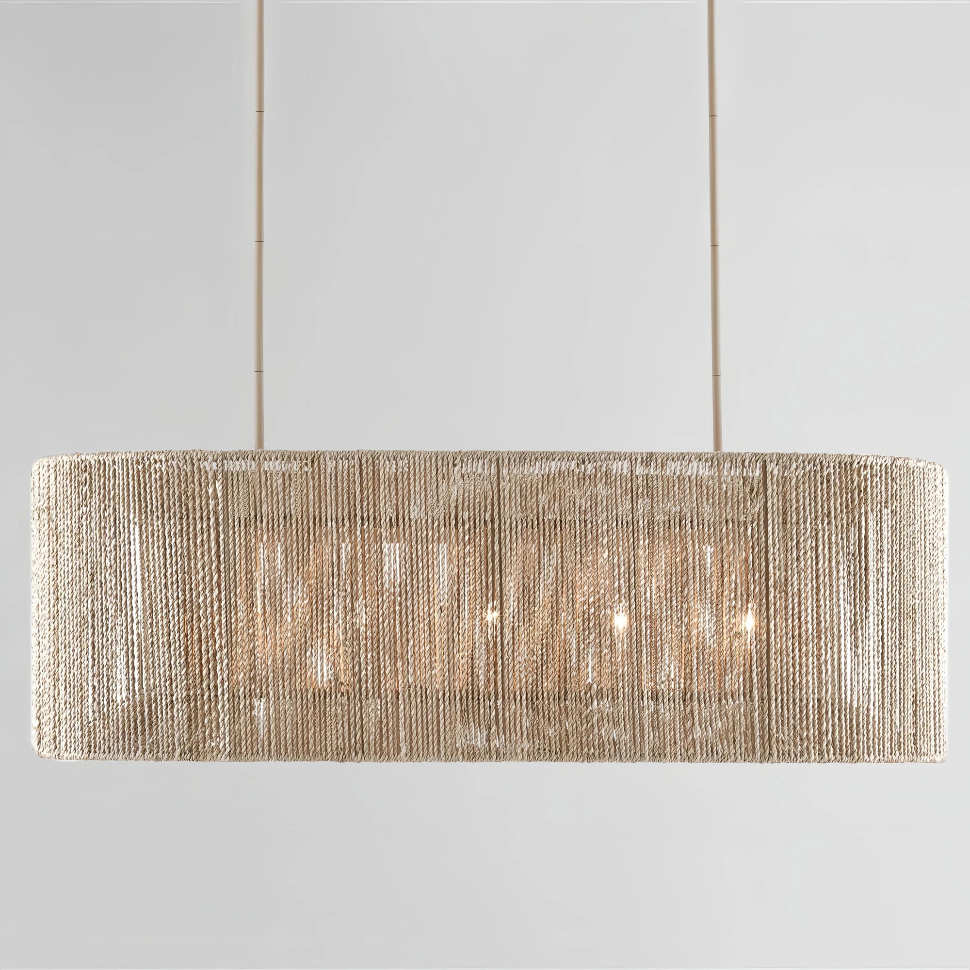 Farrington Abaca Linear Chandelier 42" - Blushlighting
