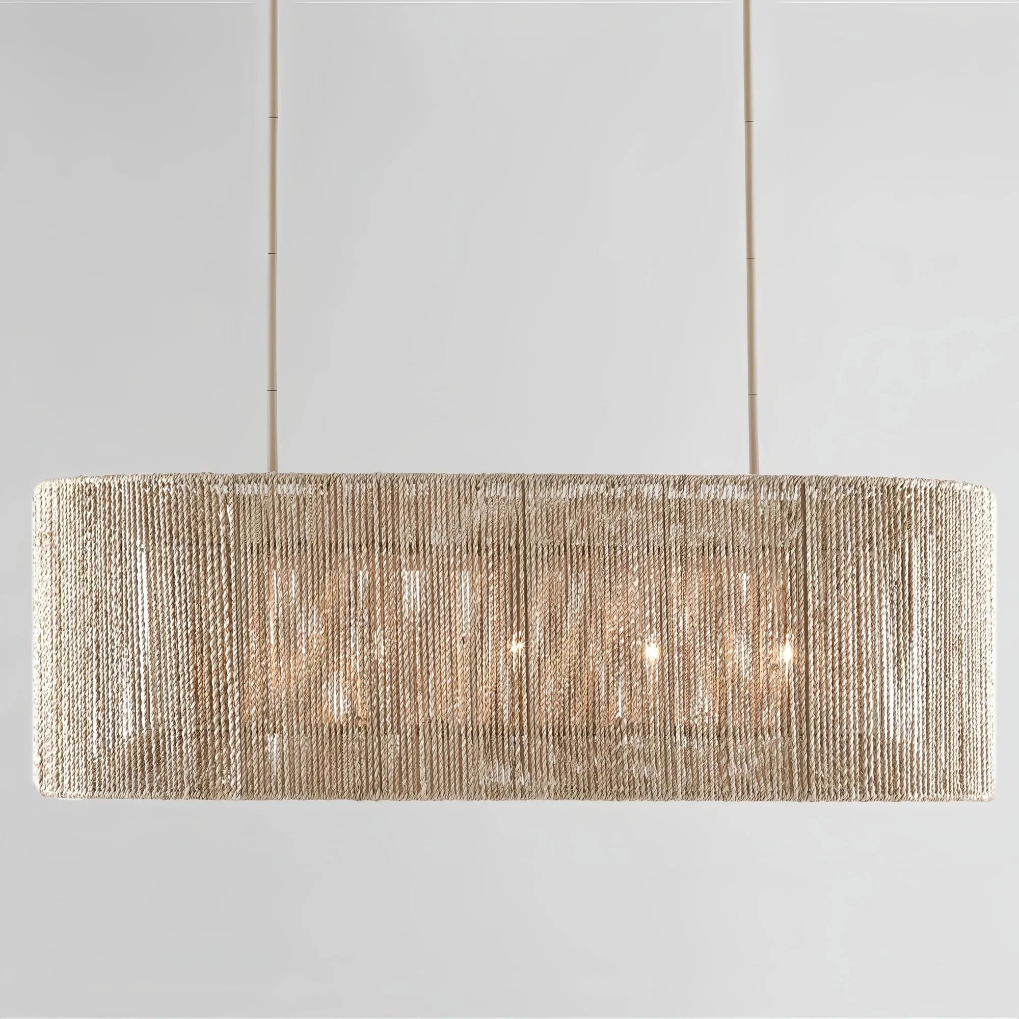 Farrington Abaca Linear Chandelier 42" - Blushlighting
