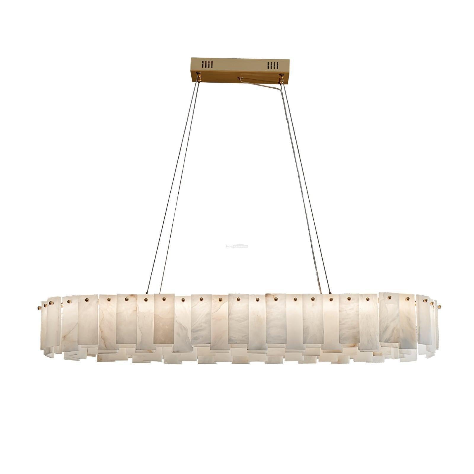 Halos Alabaster Round/Square Chandelier