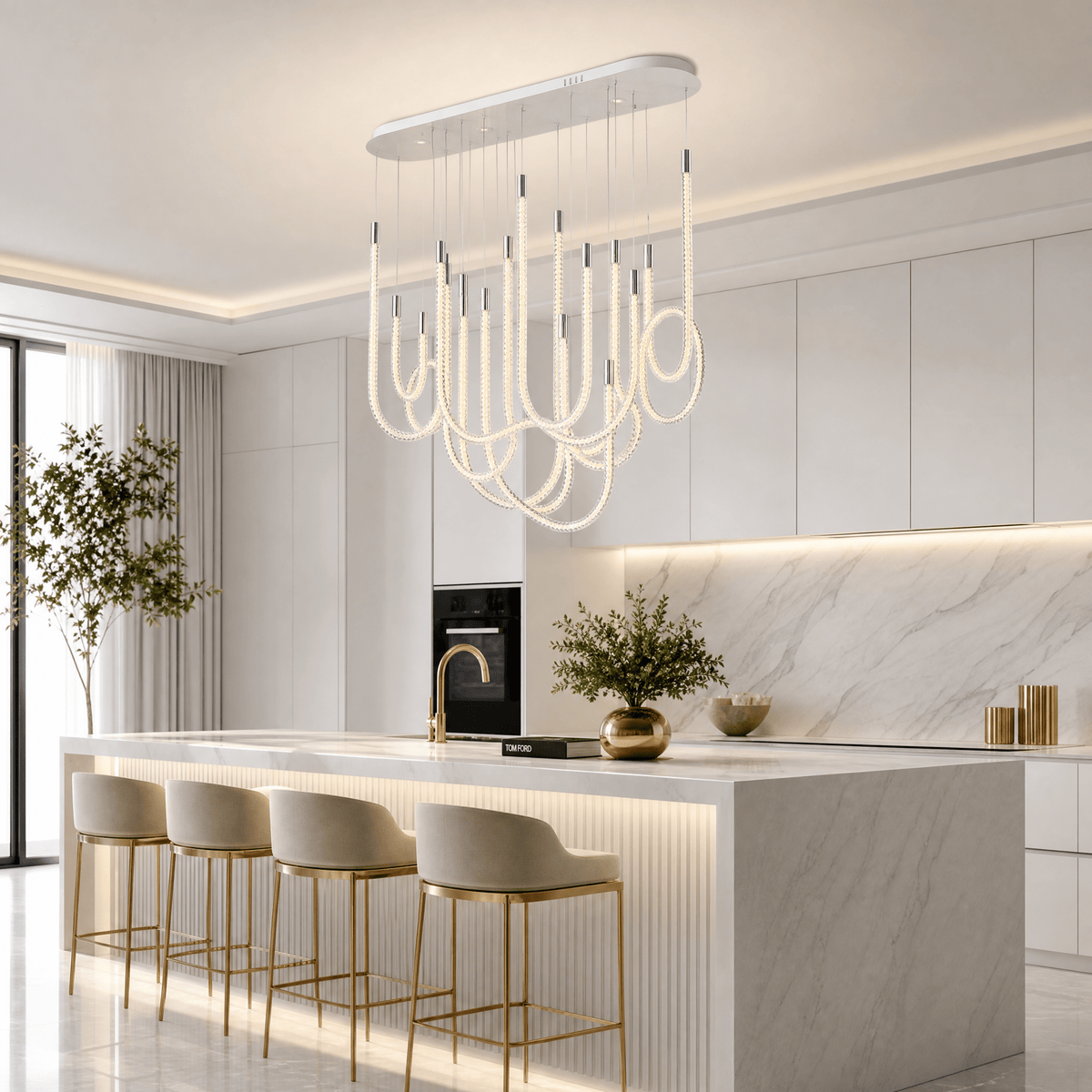 Felicity Dining Chandelier Contemporary - L47.2" × W13.6" × H78.7" (L120 × W34.5 × H200 cm)Blushlighting