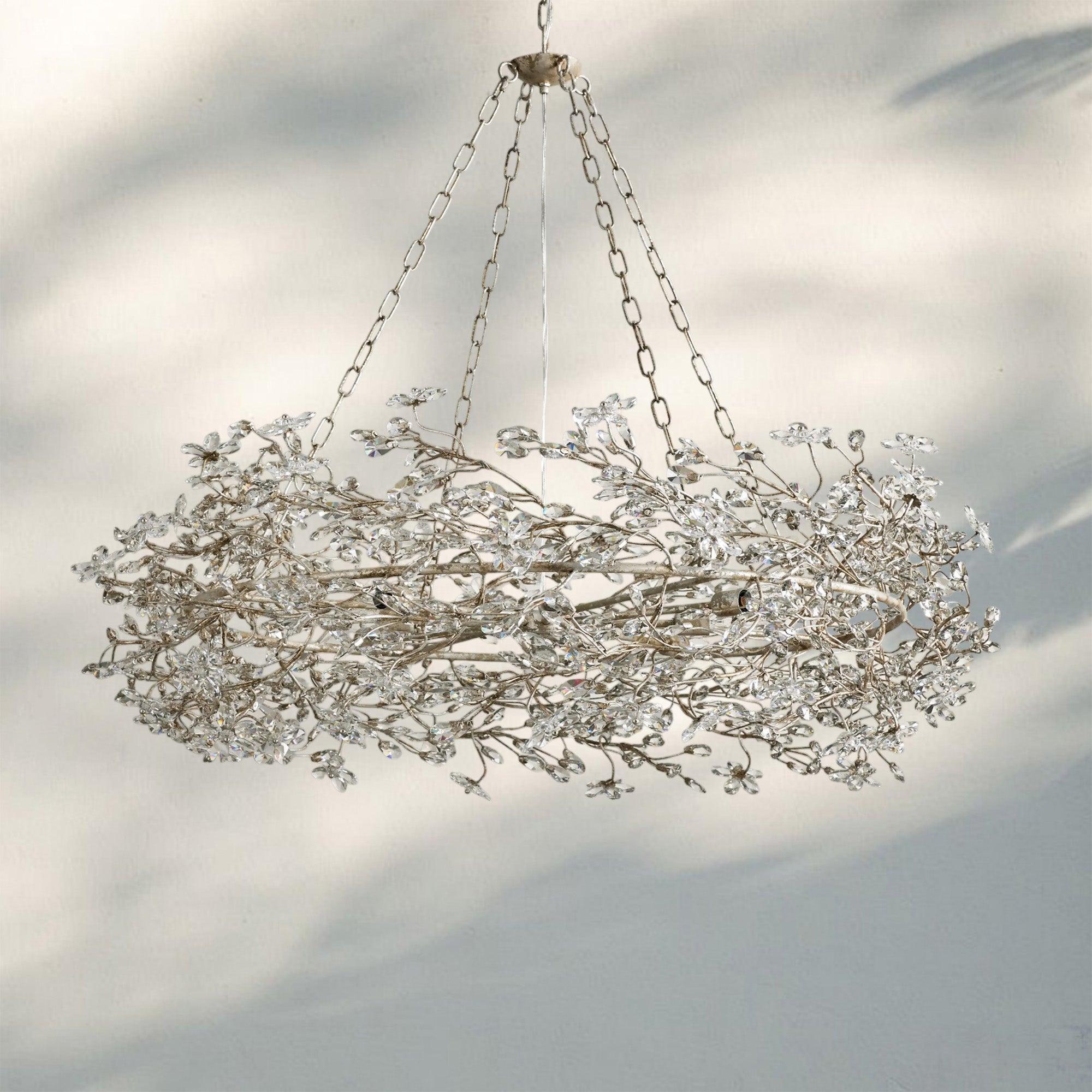 Fiore Crown Crystal Branch Chandelier 39" 48" 60“ - Gold39"Blushlighting