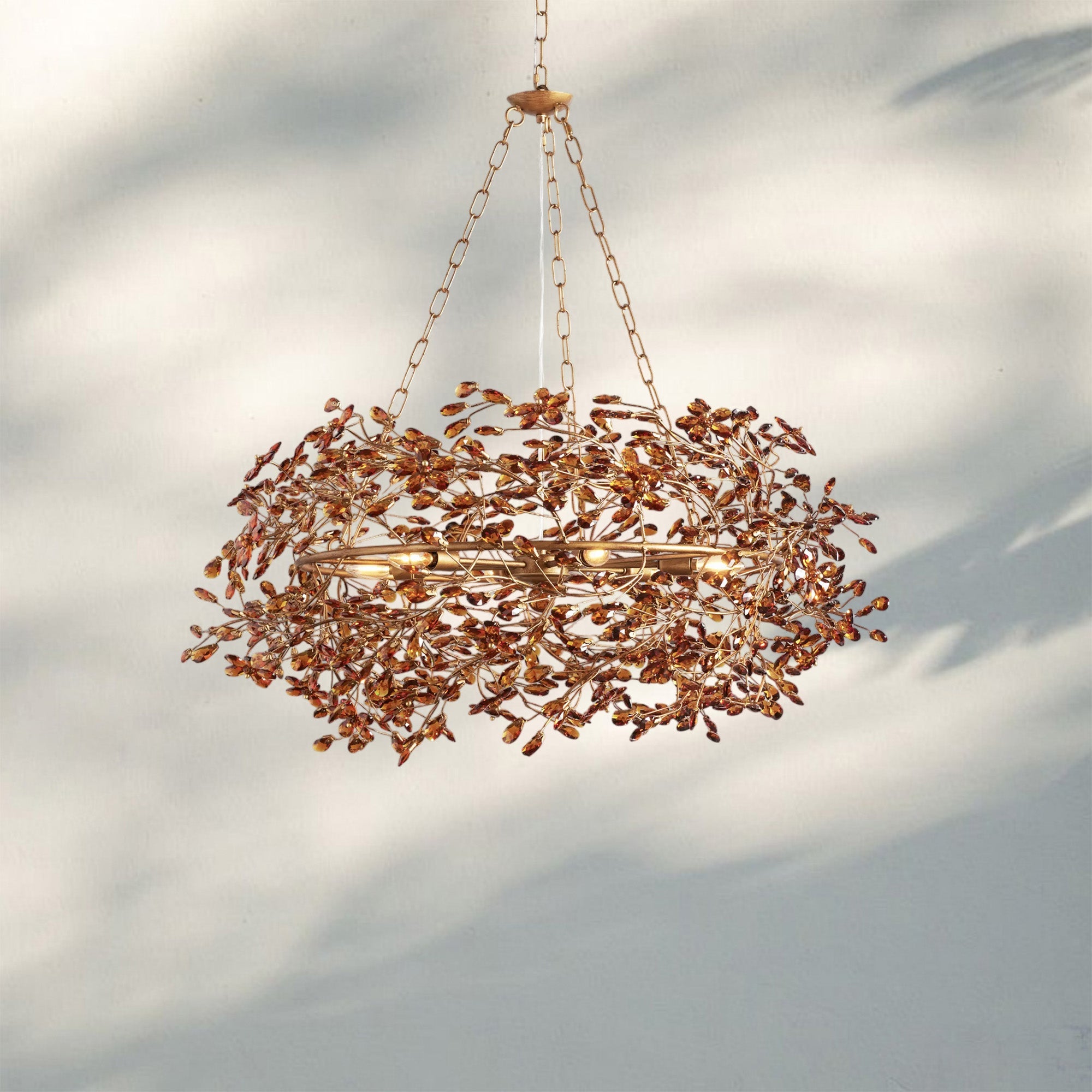 Fiore Crown Crystal Branch Chandelier 39" 48" 60“-