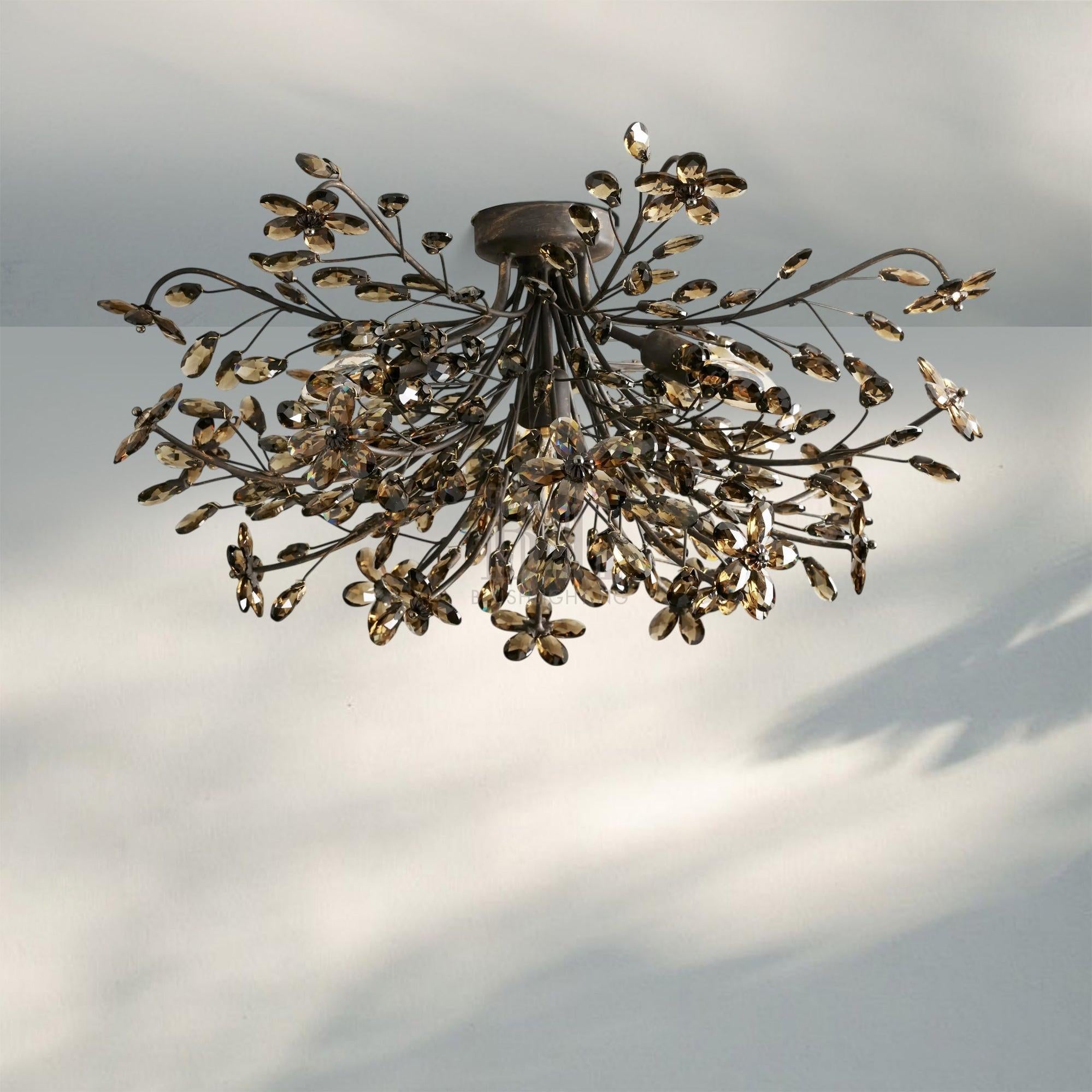 Fiore Flushmount-Bronze/Smoke-