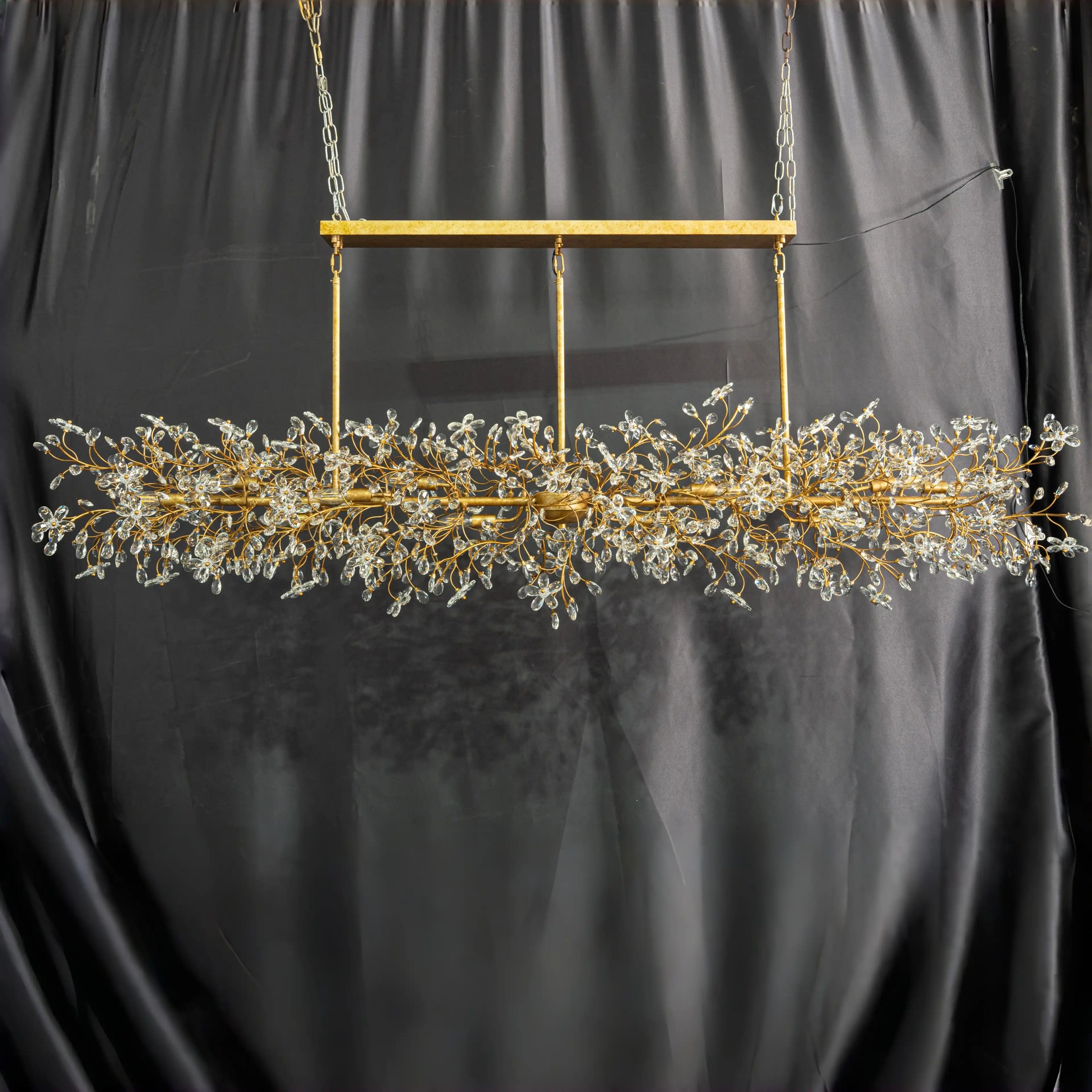 Fiore Linear Chandelier 43" 51" 68"W - Silver68"Blushlighting