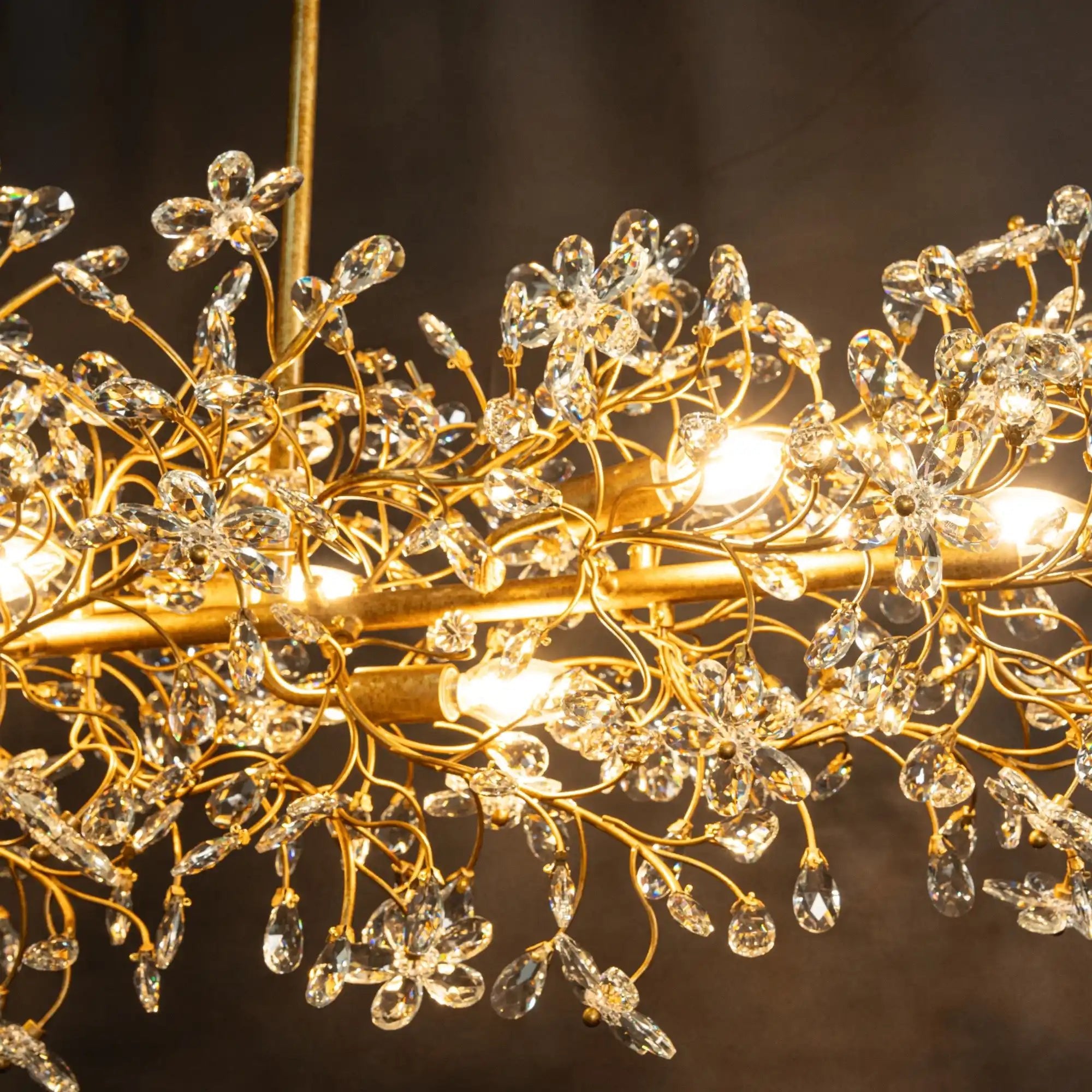 Fiore Linear Chandelier 43" 51" 68"W - Silver68"Blushlighting