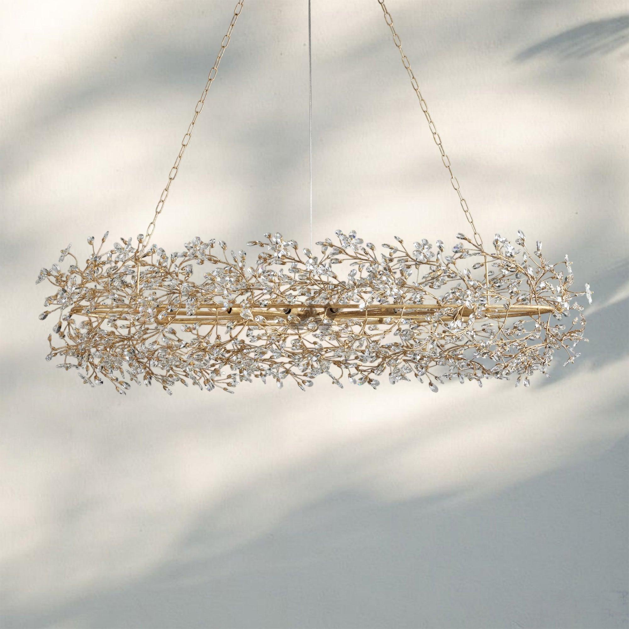Fiore Oval Chandelier 62'' 74'' - 74"SilverBlushlighting