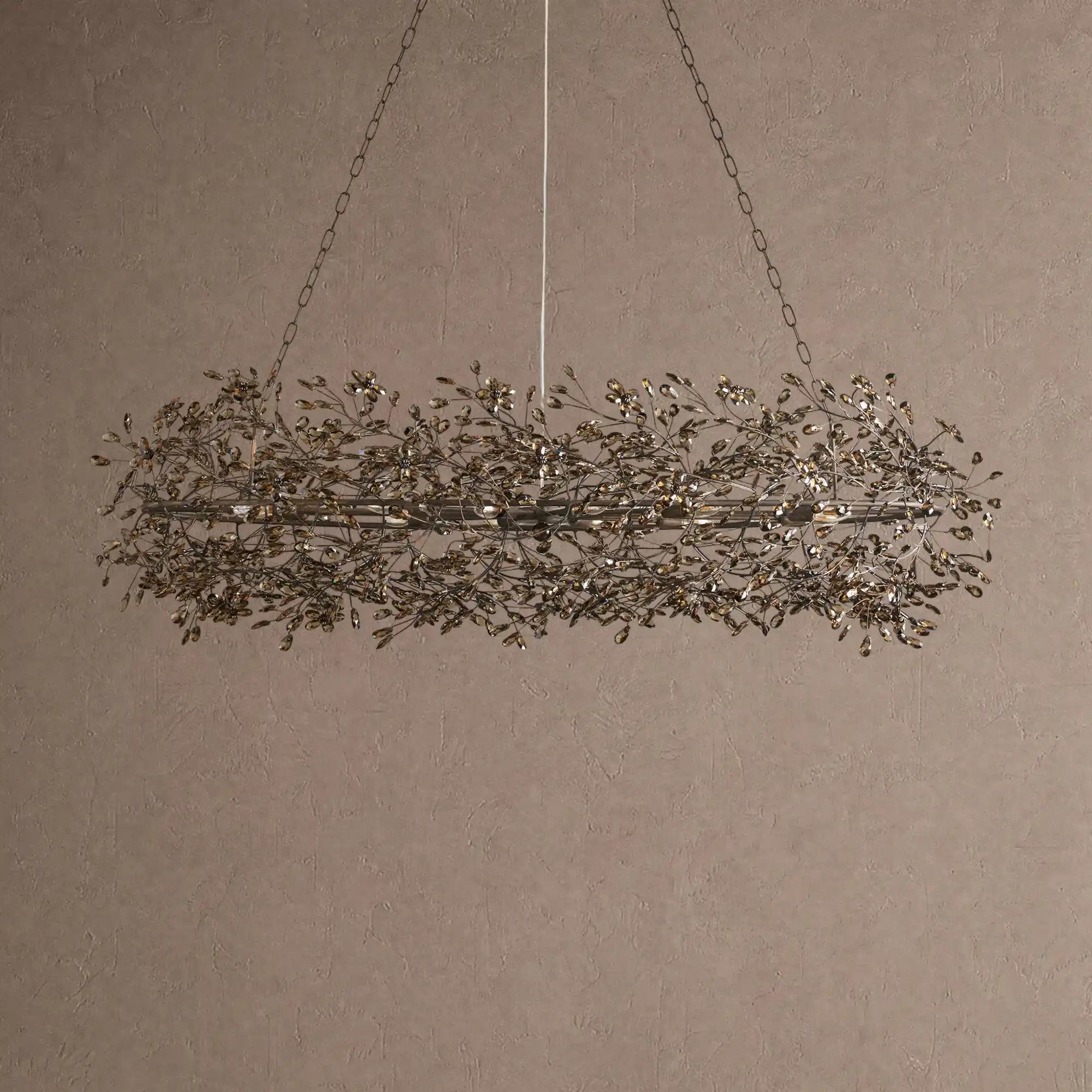 Fiore Oval Chandelier 62'' 74'' - 74"Black/SmokeBlushlighting