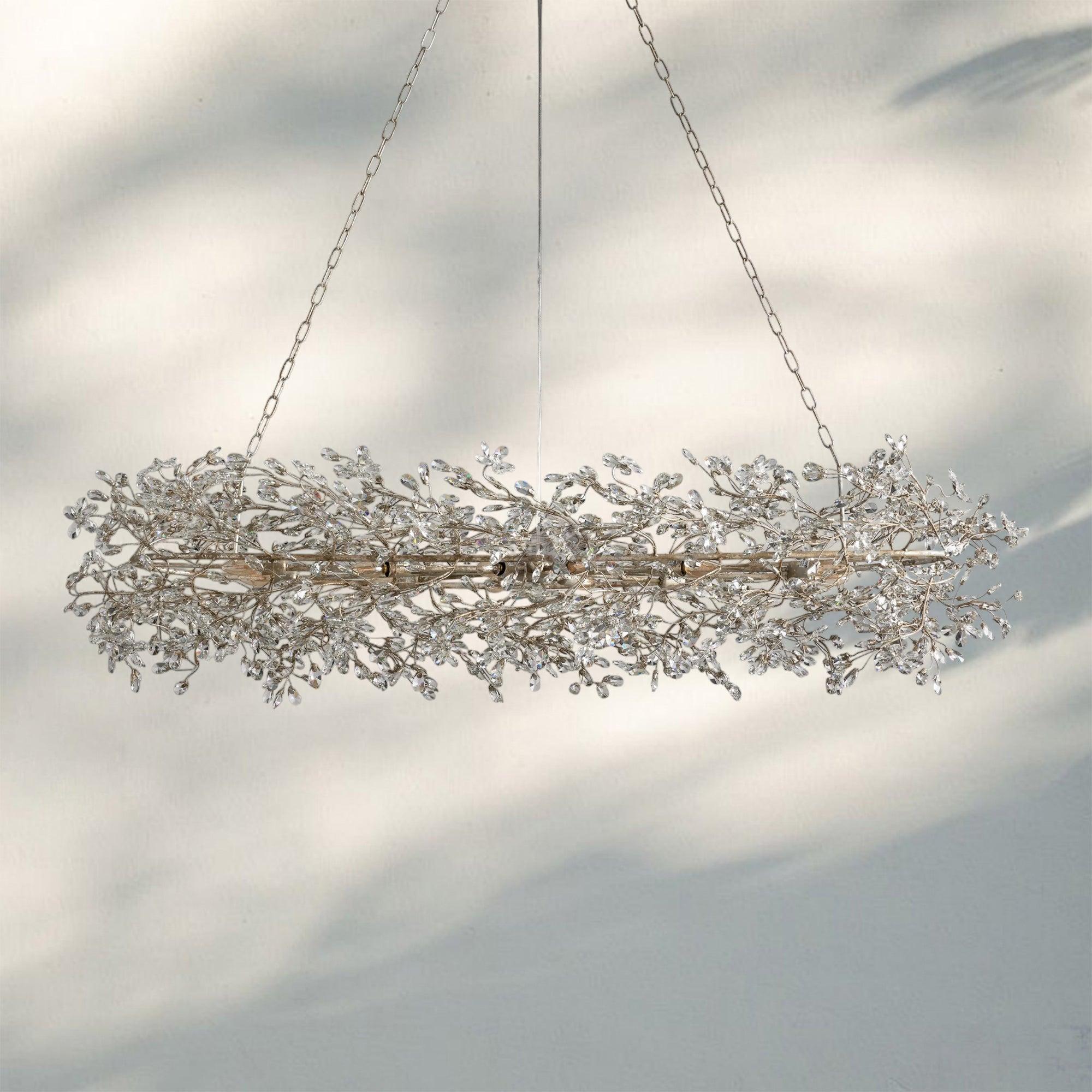 Fiore Oval Chandelier 62'' 74'' - 74"SilverBlushlighting