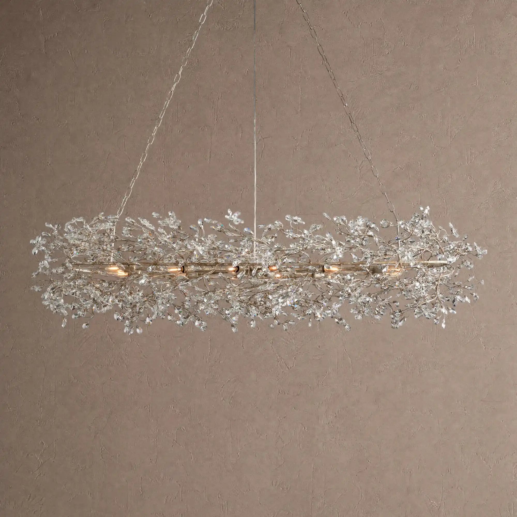 Fiore Oval Chandelier 62'' 74'' - 74"GoldBlushlighting