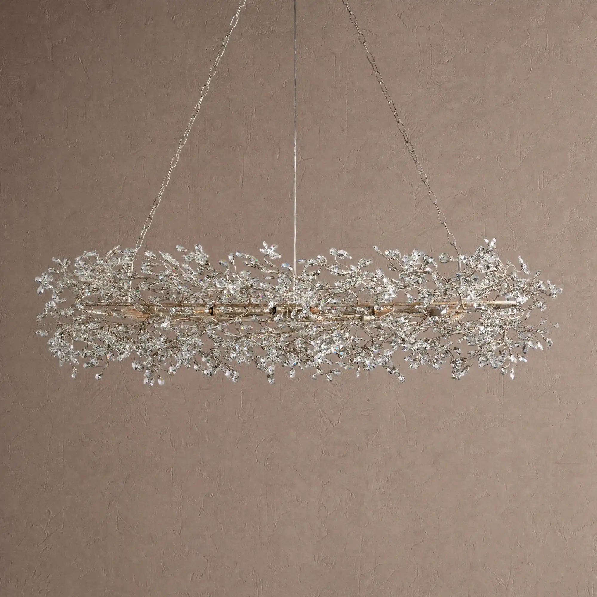 Fiore Oval Chandelier 62'' 74'' - 74"SilverBlushlighting