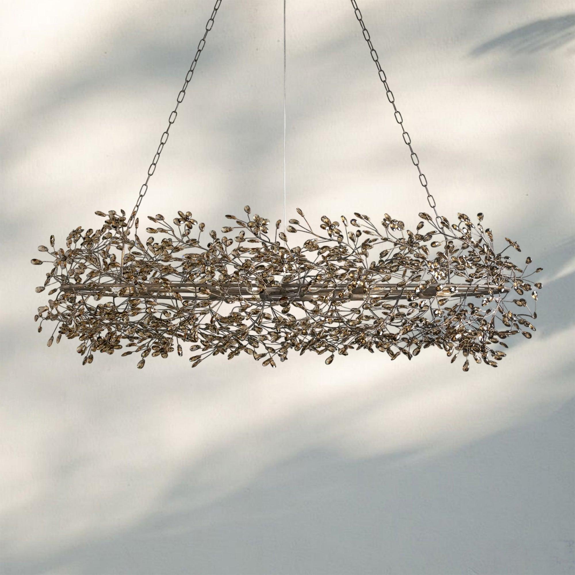 Fiore Oval Chandelier 62'' 74'' - 74"BronzeBlushlighting