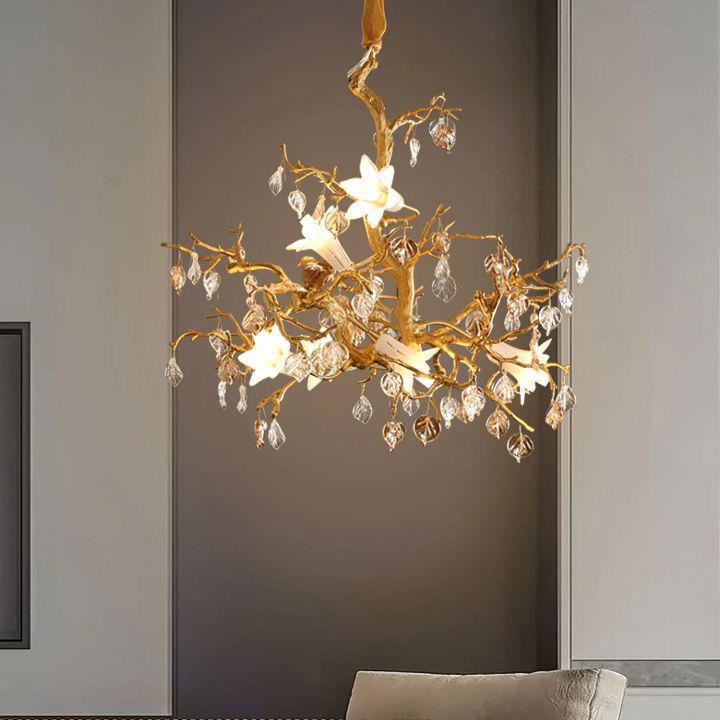 Fiori Branch Chandelier - Size: L 19.7″(50cm) x H 19.7″(50cm)Blushlighting