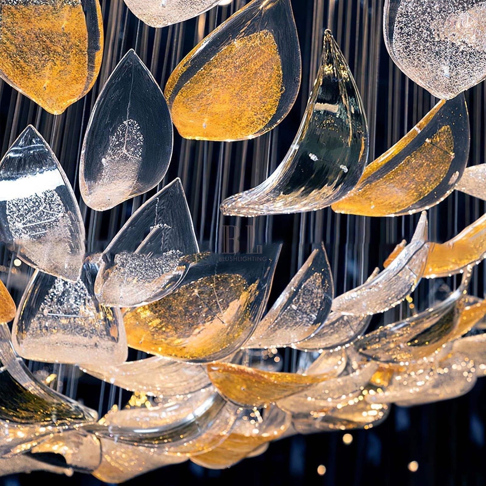 Floating Leaves Chandelier-Chandelier-Blushlighting-Blushlighting