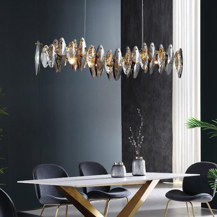 Flor Linear Chandelier for Dining Room-Chandelier-Blushlighting-Blushlighting