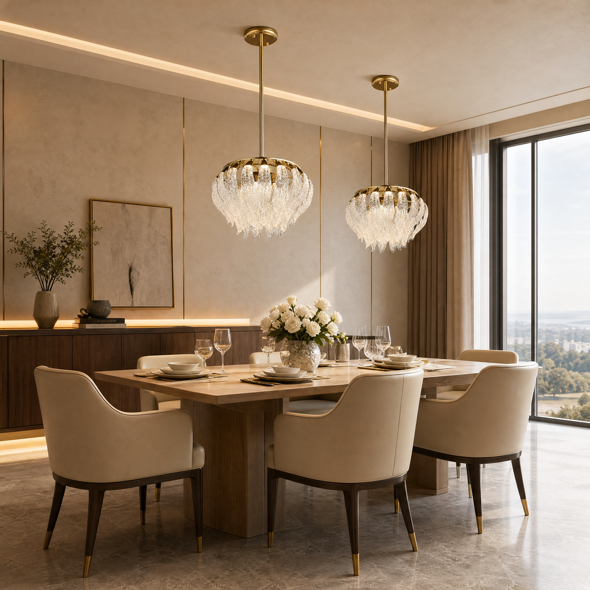Floral Glory Modern Sculptural Pendant Light