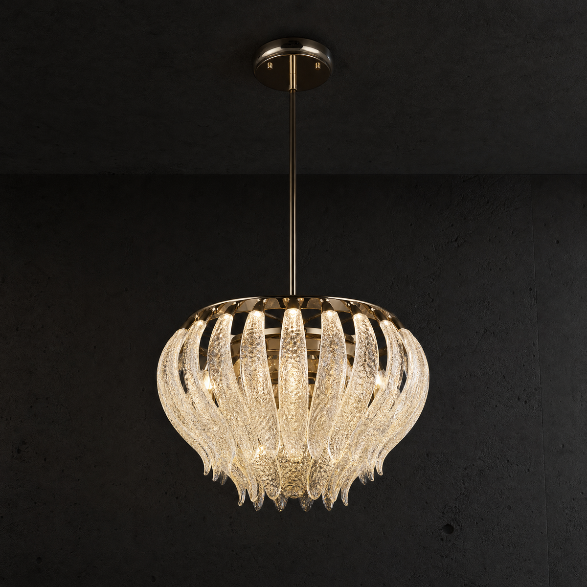 Floral Glory Modern Sculptural Pendant Light - main