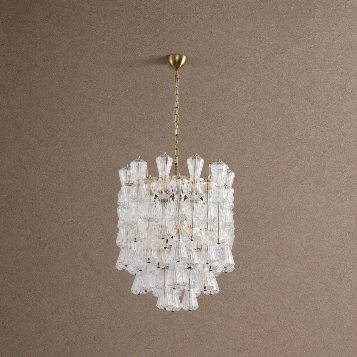 Florenzia Tiered Chandelier - ∅ 25.6″ x H 32.6″Clear & GoldBlushlighting