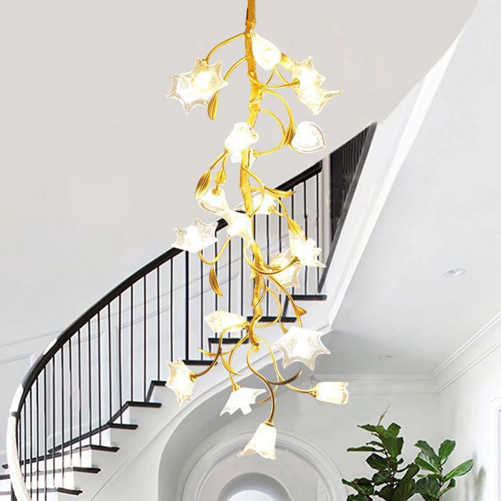 Flower Craftsman Chandelier - L 15.7″(40cm) x H 59″(150cm)Blushlighting