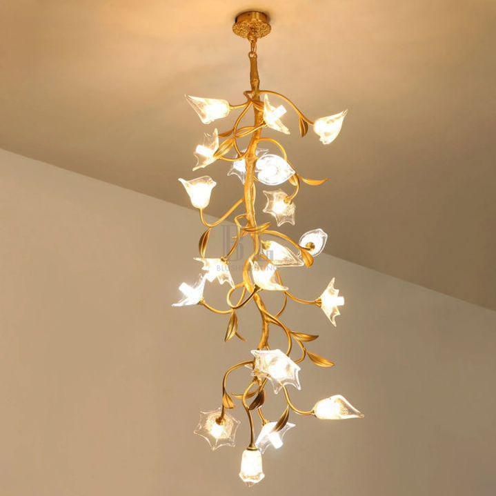 Flower Craftsman Chandelier - L 15.7″(40cm) x H 59″(150cm)Blushlighting