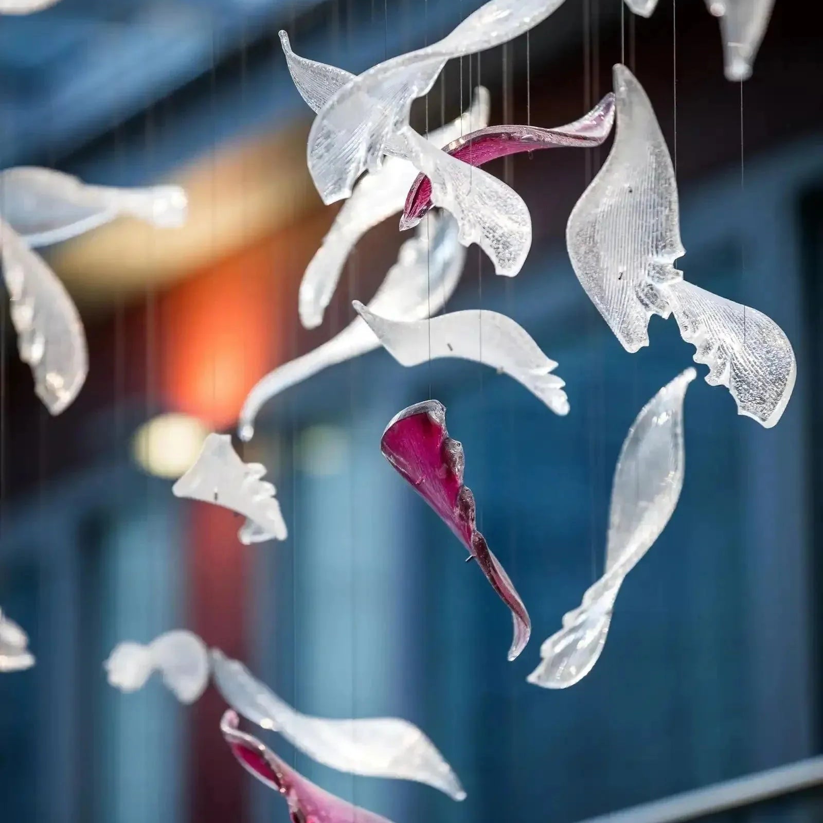 Flying Glass Feather Chandelier - L 100cm x W 60cm x H 150cm / L 39.4" x W 23.6" x H 59.1"Blushlighting