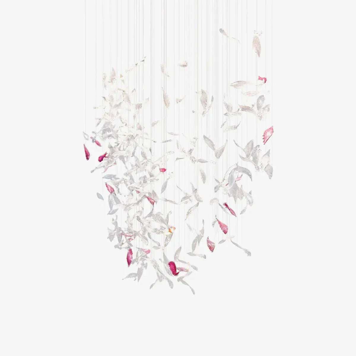 Flying Glass Feather Chandelier - L 100cm x W 60cm x H 150cm / L 39.4" x W 23.6" x H 59.1"Blushlighting