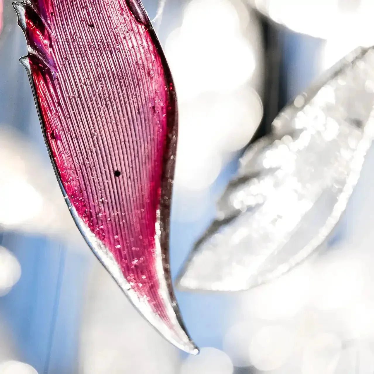 Flying Glass Feather Chandelier - L 100cm x W 60cm x H 150cm / L 39.4" x W 23.6" x H 59.1"Blushlighting