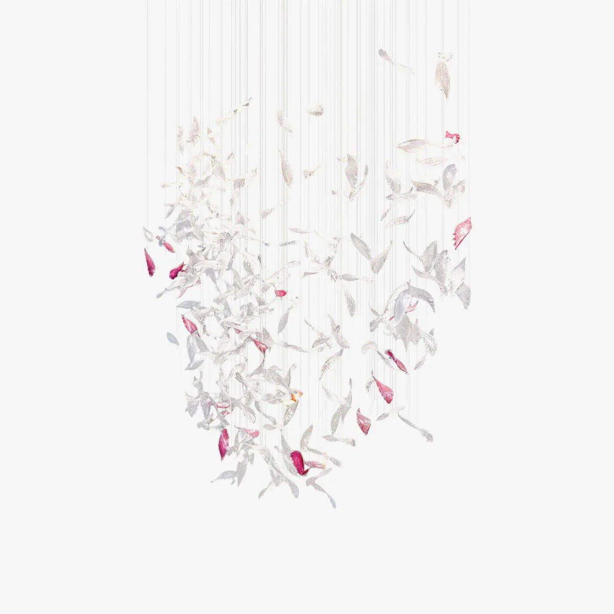 Flying Glass Feather Chandelier - Blushlighting