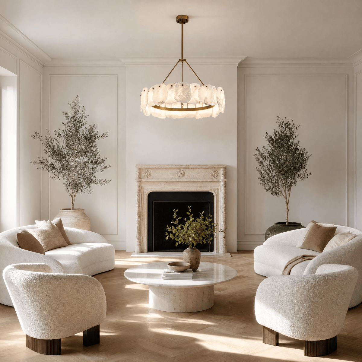 Foglia Flower Pedal Chandelier - D600×H600Blushlighting
