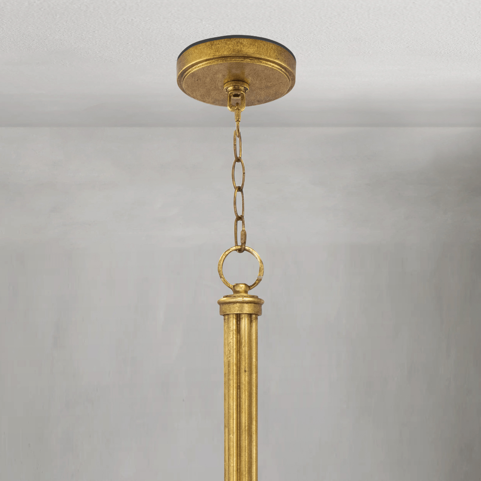 Fontara Rattan Reed Chandelier(Antique Gold Leaf) - Blushlighting