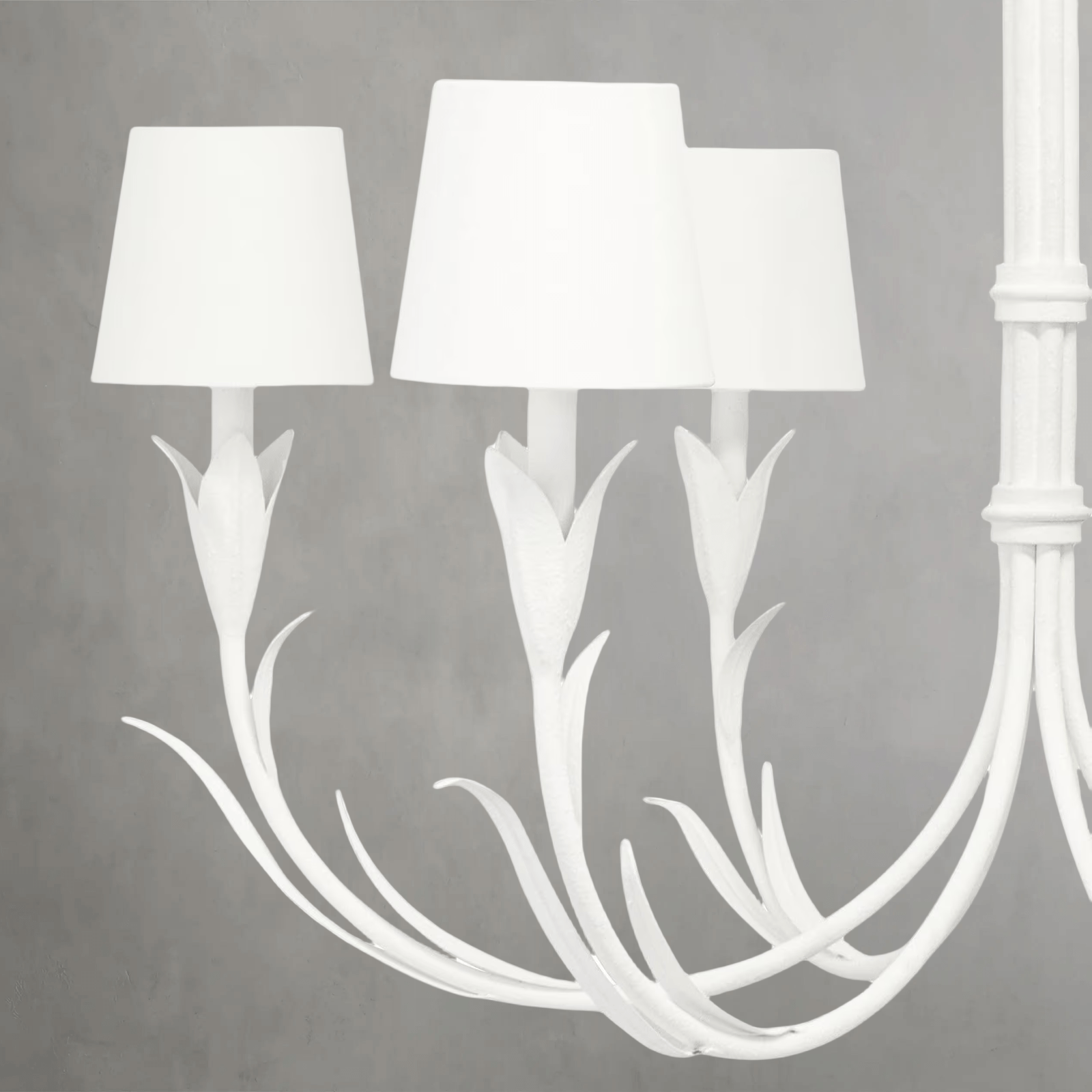 Fontara White Reed Chandelier - Blushlighting