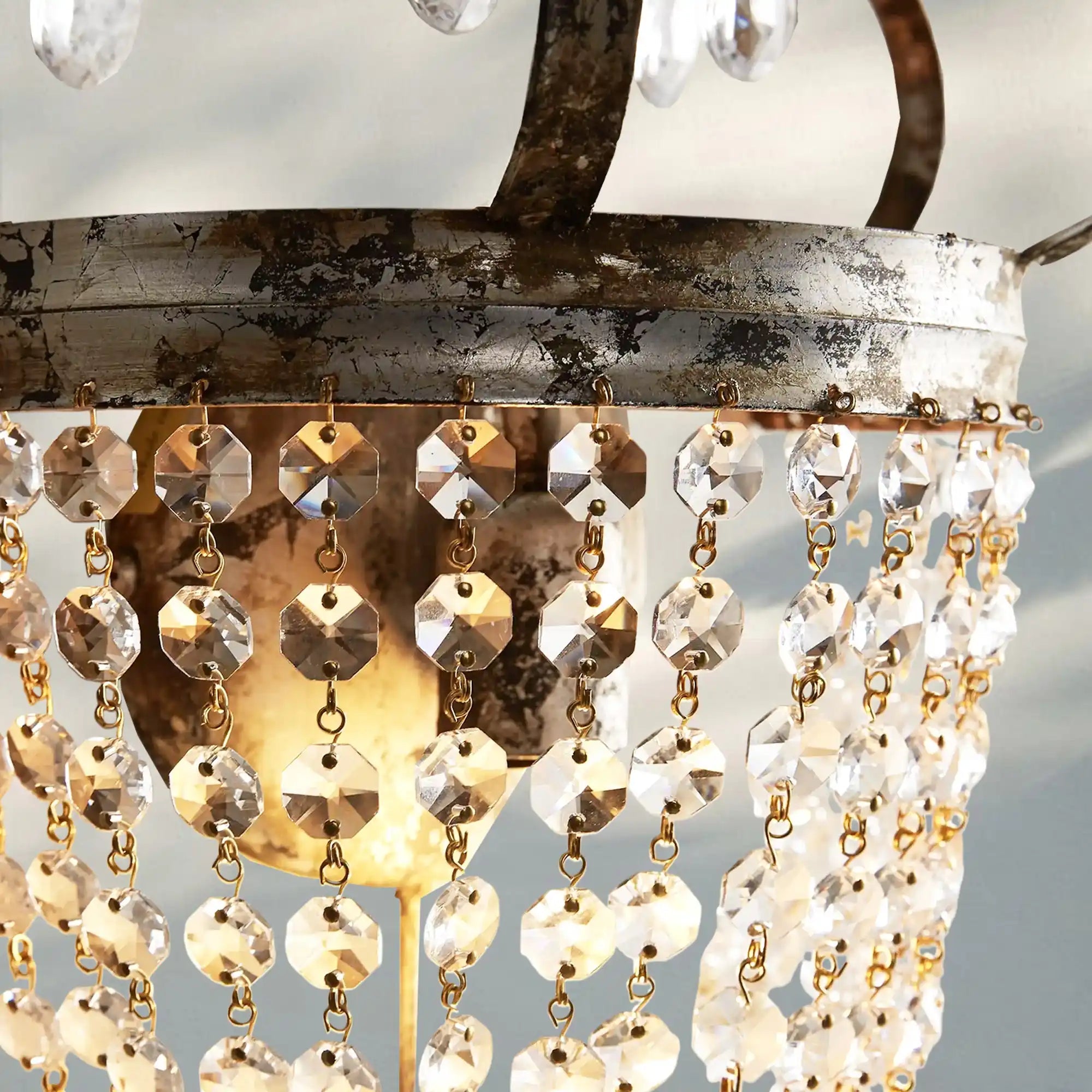 Fotini Iron Wall Sconce in Silver Clay - Blushlighting