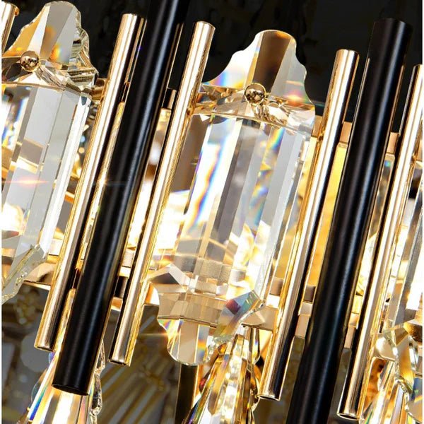 Foyer 3 Layers Extra Large Crystal Chandelier for Living Room Staircase Ceiling Lighting Fixture - D31.5"*H47.2"Blushlighting