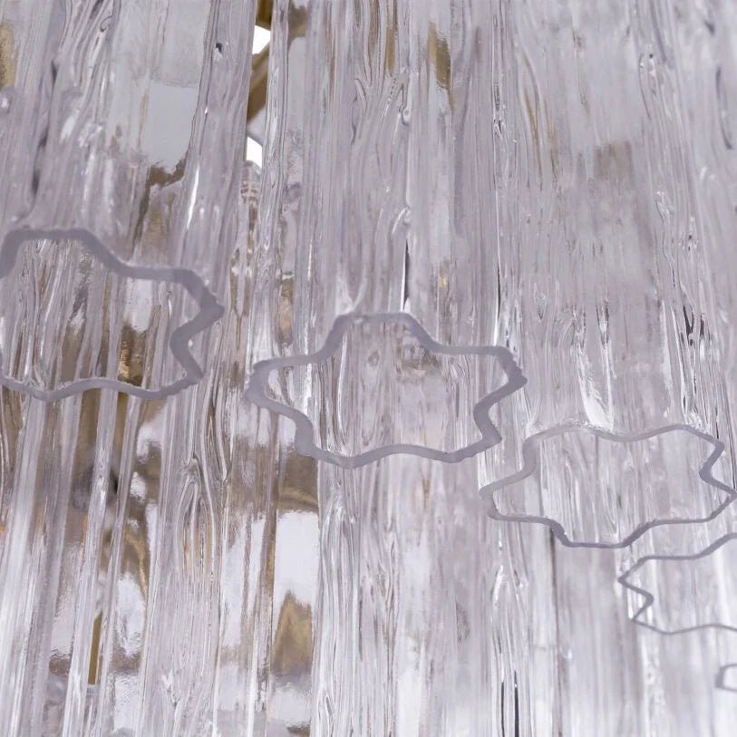 Freccia Treviso Murano Chandelier - ClearBlushlighting