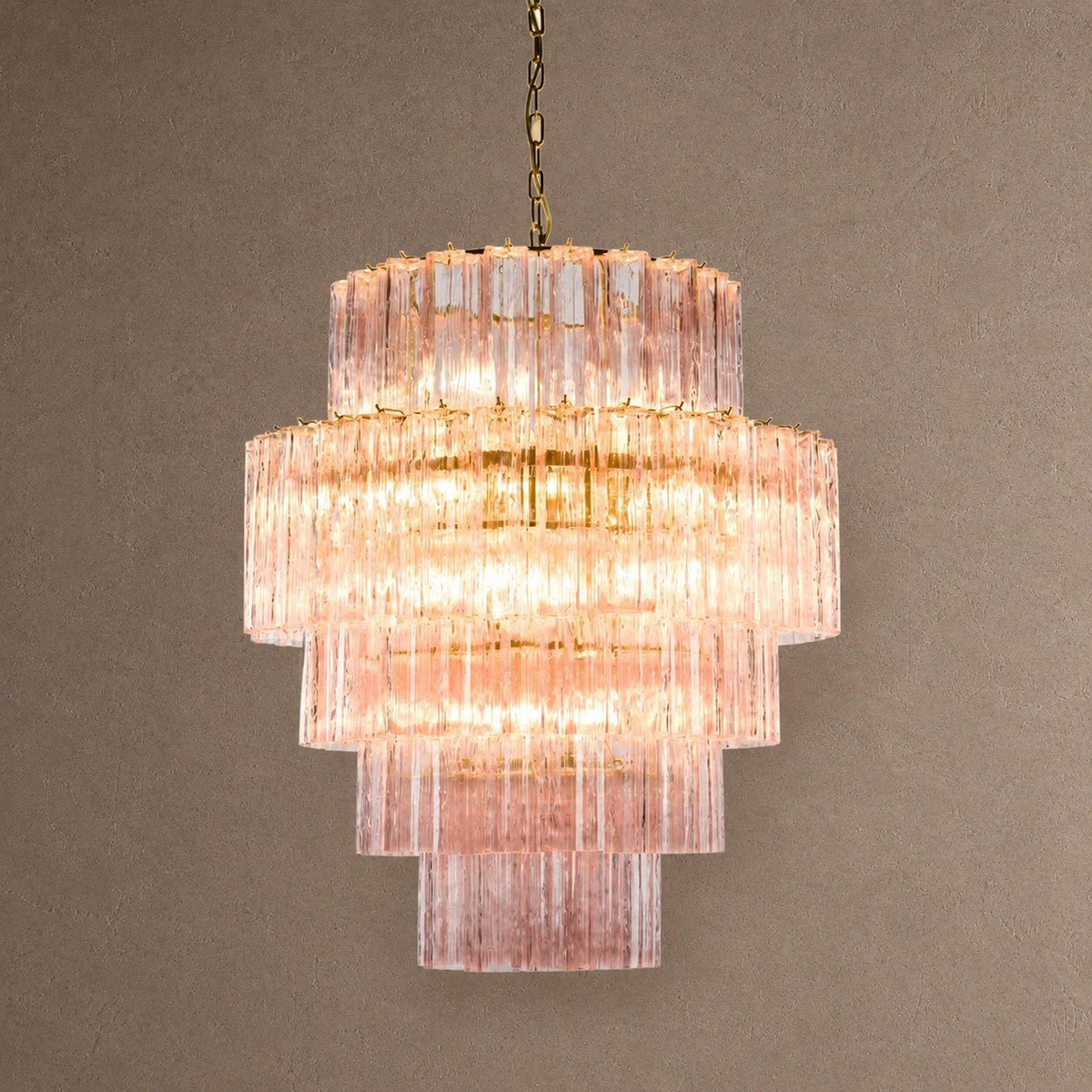 Freccia Treviso Tiered Chandelier - Smoked QuartzBlushlighting