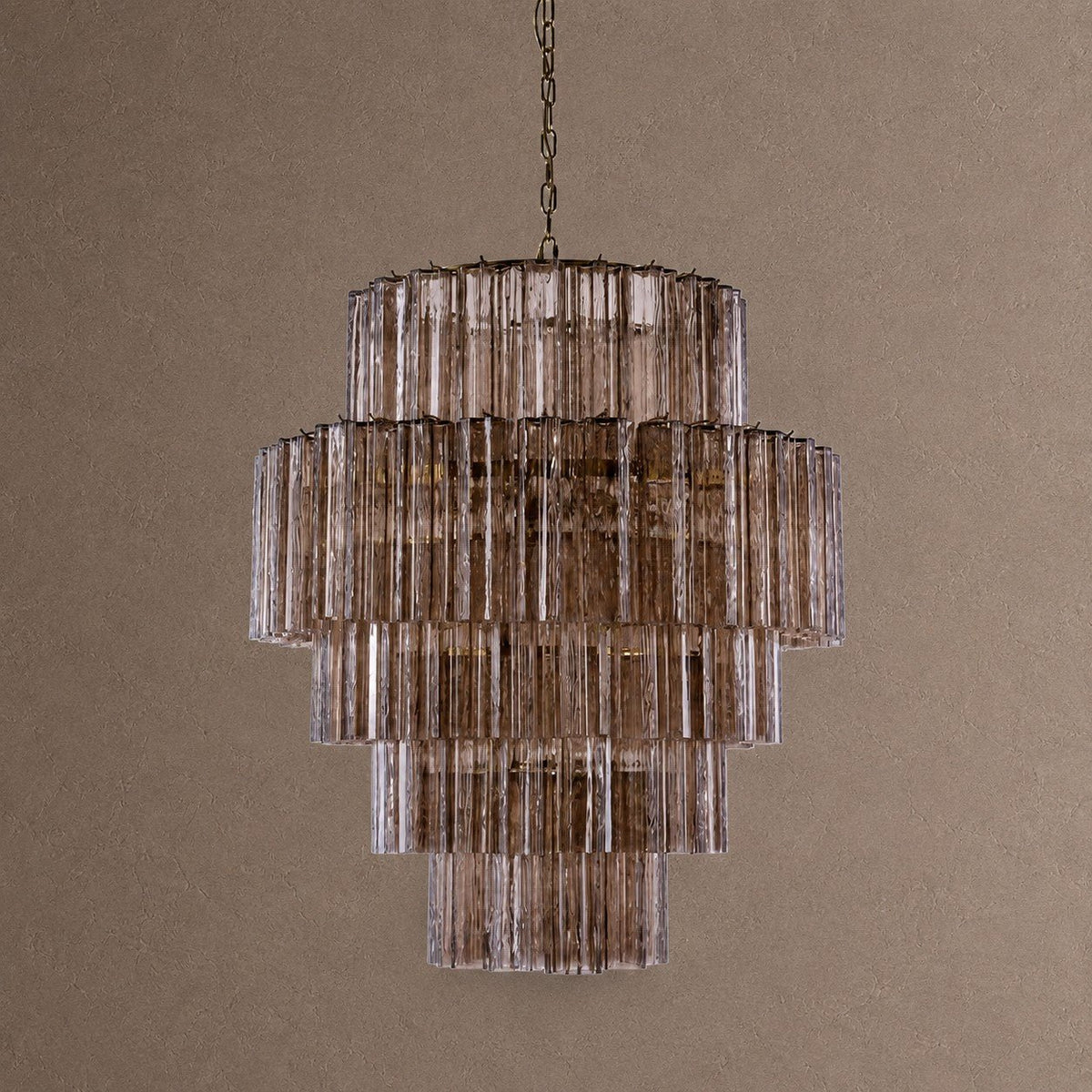 Freccia Treviso Tiered Chandelier - Smoked QuartzBlushlighting