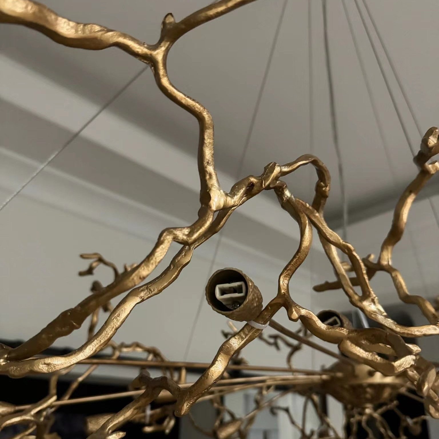 French Branch Crystal Chandelier with Elegant Crystal Leaves-Chandeliers-Blushlighting